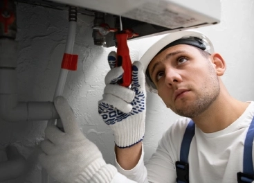 fontanero torrevieja reparando un calentador